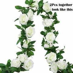 7.5ft Artificial Rose Garlands Fake Silk Flowers Hanging Vines Wedding Party US