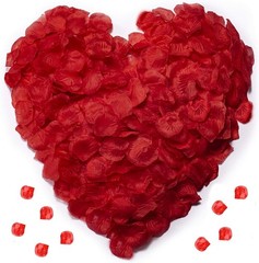 “1200 piezas de pétalos de rosa de seda artificiales para decorar una noche romá