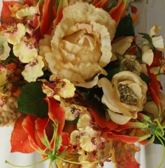 Bright Autumn Bridal Bridesmaid Bouquet in Silk