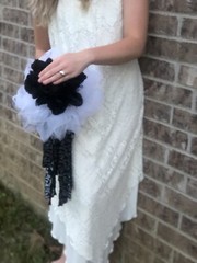 Black and White Wedding Bouquet Set