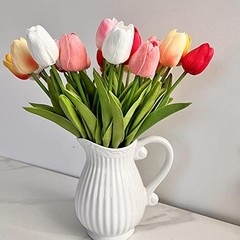 24pcs Multicolor Artificial Tulip Latex Real Touch for DIY Bouquets Wedding