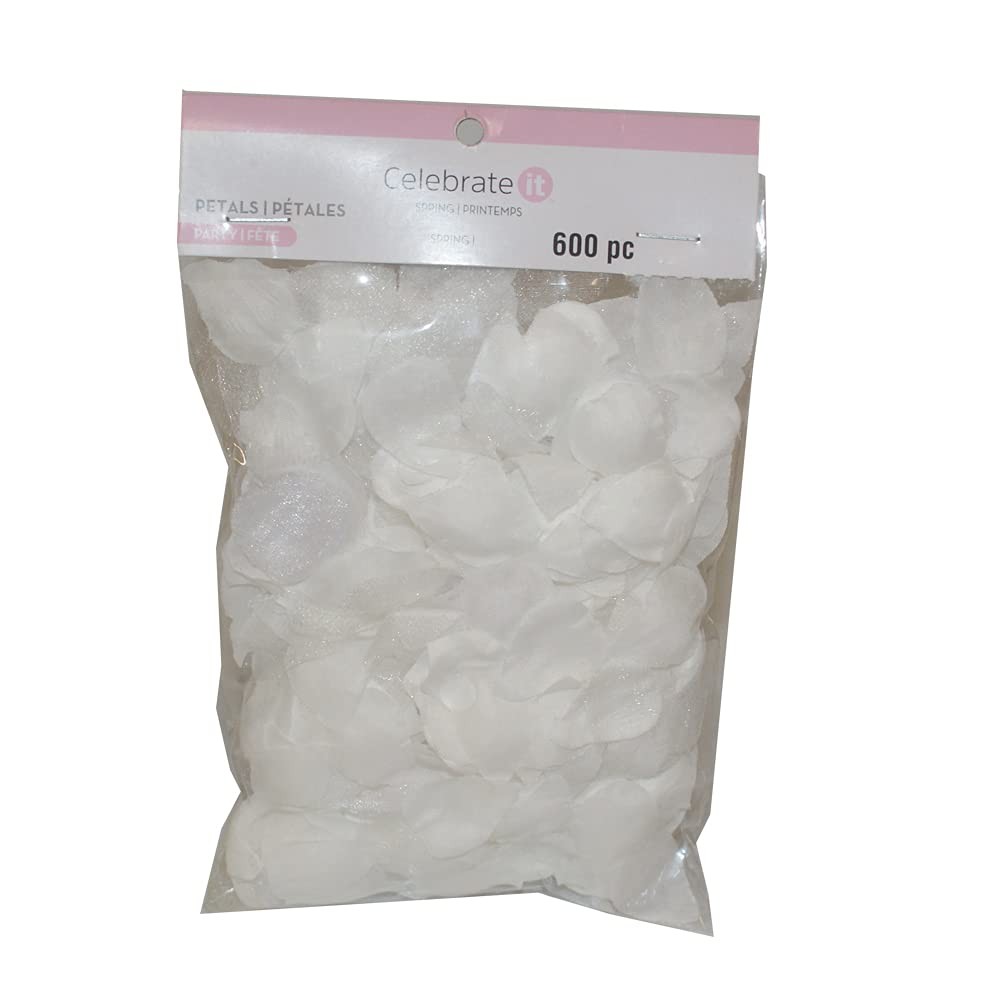 Celebrate it 600 piece fake petals white & iridescent