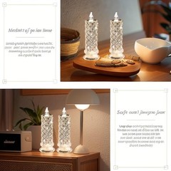 Velas LED Sin Llama, Para Bodas Y Decoración, 6 Velas Románticas LED A Pilas NEW