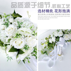 1pc Waterfall Bride Holding Flowers Wedding Photo Props Simulation Rose Bouquet
