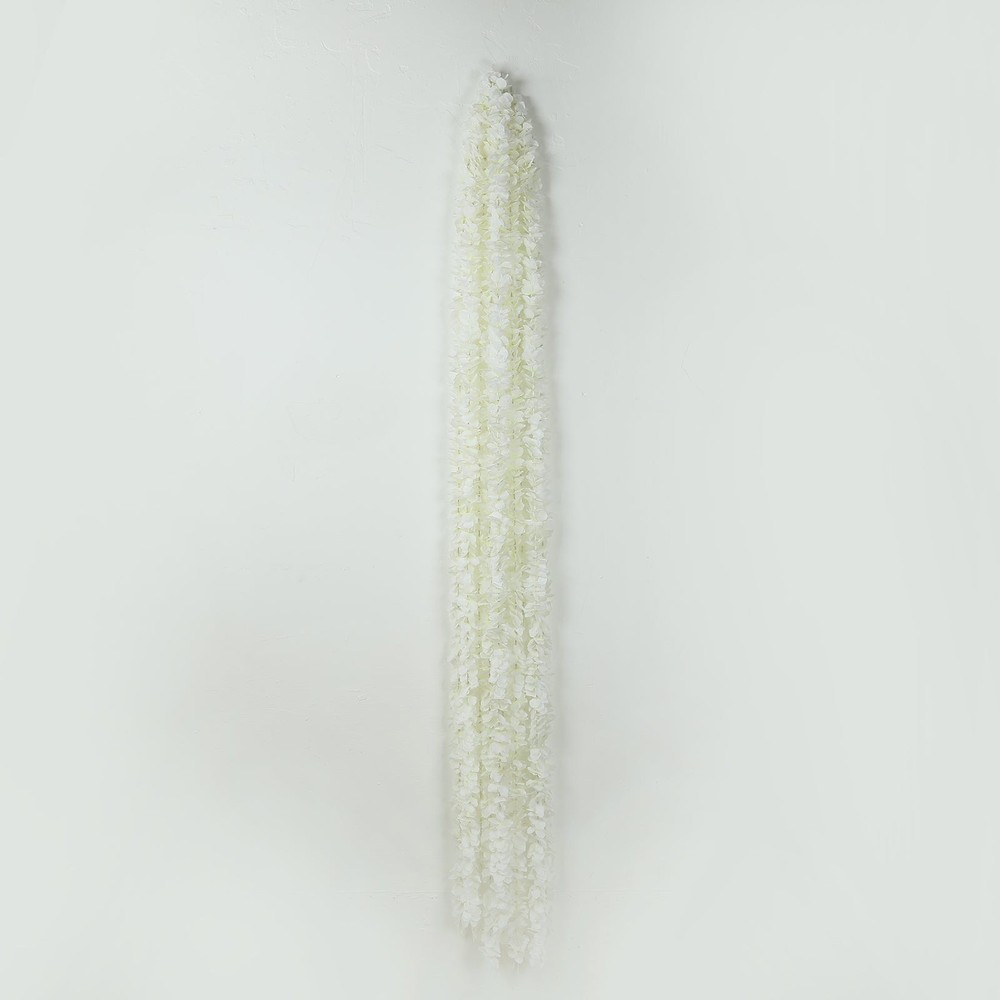 10 pack 6.5 ft White long Wisteria Vines Artificial Flower Garlands Wedding