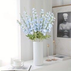 6PCS Gladiolus Artificial Flowers 38.2” Blue Morning Glory Light Blue