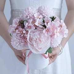 36 Pcs Artificial Chrysanthemums Heads Ball Flowers，Silk Light Pink
