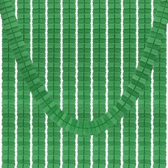 9.8ft Four-Leaf Garland, 12 Pack Tissue Paper Hanging Flower, Dark Green