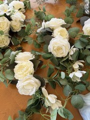 Wedding White Flowers For Arch – 9 Pieces- 6 Pieces Used One Package Not Open