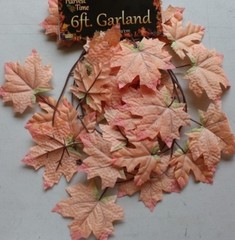 3 x 6 ft Autum Garlands, Harvestorange Leaf Garland, Orange 18 ft Total!!!!