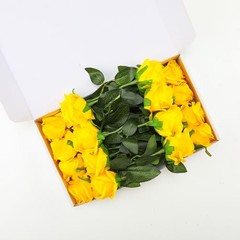 Fake Roses Artificial Flowers – Fake Artificial Roses Silk 16 Pcs Yellow