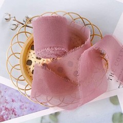 Handmade Fringe Silk Ribbon for Wedding Invitations, Bridal Bouquets