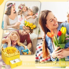 Beferr Birthday Gifts for Women Preserved Real 4.3 x x 3.7 inches, Yellow