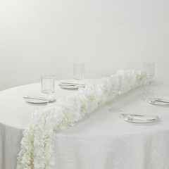 10 pack 6.5 ft WHITE long Wisteria Vines Artificial Flower Garlands Wedding