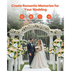 10-Piece Flower Ball Bouquet, 4.72In. Champagne & White Indoor/Outdoor Artificia