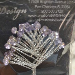 Fitz Design Diamond Rhinestone Quintet, Light Purple, Bouquet Rhinestones