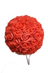 9 Inches Coral Rose Ball Pomander Kissing ball (USA Seller Fast Shipping)