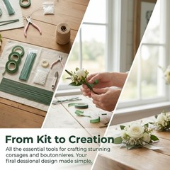 DIY Floral Art Tool Set for Handmade Flower Crafting in Elegant Colorful Design