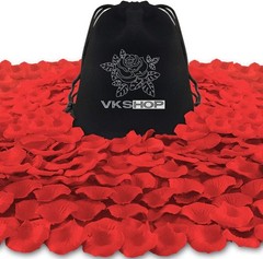 4500 Pack of Realistic Red Rose Petals for Romantic Occasions & Weddings