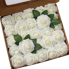 10/25/50Pcs Artificial Rose Flowers Foam Fake Faux Flowers Roses for DIY Wedding