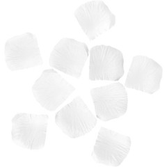 500 Pcs Artificial Silk Rose Petals, Realistic White Fake Flower Petals for