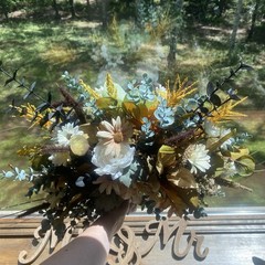 Beautiful Bridal Wedding Bouquet Budget Friendly Faux Flowers White Yellow Black