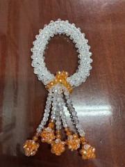 Crystal Orange and White Artificial Flowers Thai Wreath Beauty Home Decor