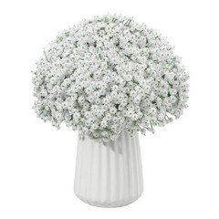 30 PCS 5 Bundles Small White Flowers Artificial Flowers Babys White-30pcs
