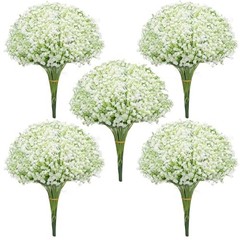 100 Pcs Artificial Baby’s Breath Flowers,Artificial Flowers Real Touch Fake