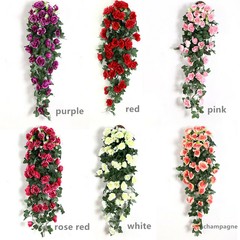 35.4″ Garland Vine Artificial Flower Rose Fake Ivy Plant Home Garden Party Decor