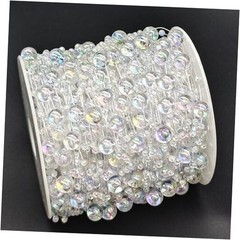 99feet Artificial Pearl Beads Garland for Christmas Tree Plastic Beaded Clear