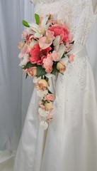 Sand and Beach Silk Cascade Wedding Bouquet