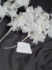 Wedding Floral Bundle Of 33 Pieces/white/Ivory/Iridescent/Picks/Stems/Flower/Lot
