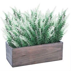 4 Green White 14-Inch LAVENDER FLOWERS ARTIFICIAL Faux Stems Party Home Supplies