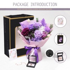 Casaido Preserved Flowers for Delivery, Mothers Day Purple Flower