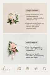 2Pcs Wedding Shoulder Corsage Artificial Flowers, Girl/Mother Homecoming/Prom Co