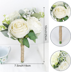 Ivory & Orange Bridesmaid Bouquet Set – 4 Elegant Floral Arrangements