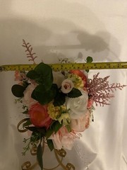 bridal Wedding Bouquet New Pinks, Free Matching Boutonnière