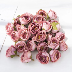 100pcs Tea Bud Roses Artificial Flowers Home Bridal Wedding Christmas Decor NEW