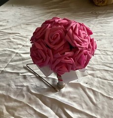 Small rose bridal bouquet with real touch roses…you pick color