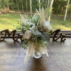 Beautiful Bridal Wedding Bouquet Lovely Budget Friendly Faux Florals White Green