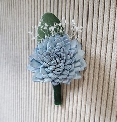 Lavender Dusty Blue Burgundy Cascade Bridal Bouquet Sola Wood Wedding Flowers