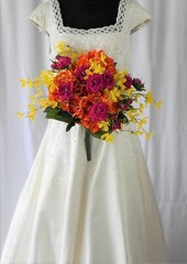Beautiful and Bright Spring Garden Faux Silk Wedding Bouquet