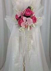 Pretty Ballerina Rose and Orchid Faux Silk Wedding Bouquet