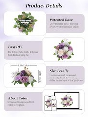 Artificial Flowers Ball Wedding Centerpieces Pcs Rose Artificial 10 Lilac