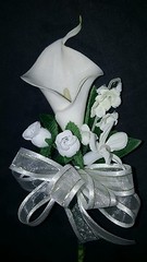 Wedding single or double calla lily mother’s or grandma’s corsage white or ivory