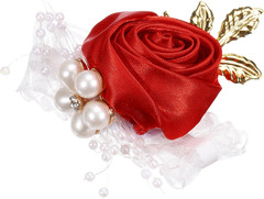 Wrist Corsage Artificial Flower Bracelets Pack of 1 Rose Wrist Bride Groom Decor