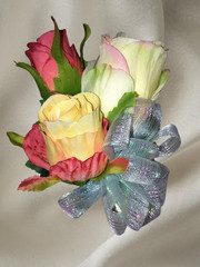 Formal pin on rose corsage