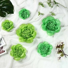 12 pack 7″ 9″ 11″ Mint and Apple Green Tissue Paper Peony Flowers Party Backdrop