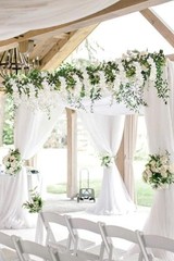 Wisteria Garland Artificial Flowers 2PCS 5.91FT/Peice Fake Wisteria Vines White